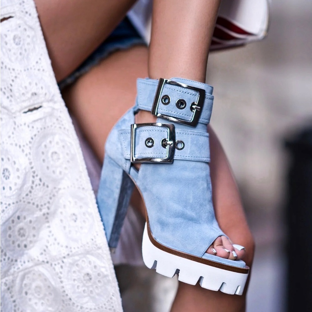 Nando Muzi designer shoes unique blue & white EU 37